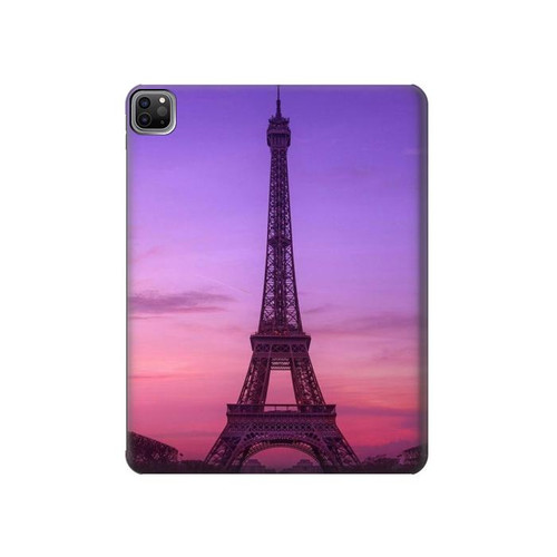W3447 Eiffel Paris Sunset Funda Carcasa Case para iPad Pro 12.9 (2022,2021,2020,2018, 3rd, 4th, 5th, 6th)