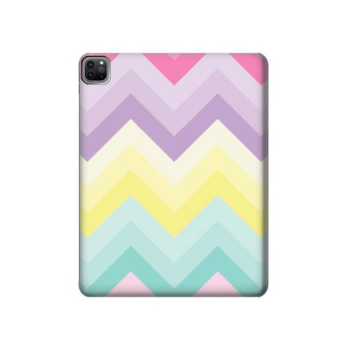 W3514 Rainbow Zigzag Funda Carcasa Case para iPad Pro 12.9 (2022,2021,2020,2018, 3rd, 4th, 5th, 6th)