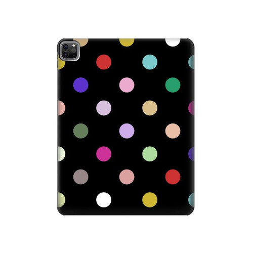 W3532 Colorful Polka Dot Funda Carcasa Case para iPad Pro 12.9 (2022,2021,2020,2018, 3rd, 4th, 5th, 6th)