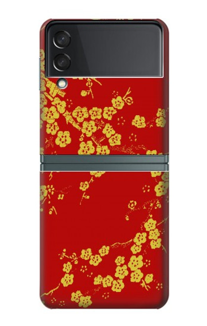 W2050 Cherry Blossoms Chinese Graphic Printed Hard Case For Samsung Galaxy Z Flip 3 5G