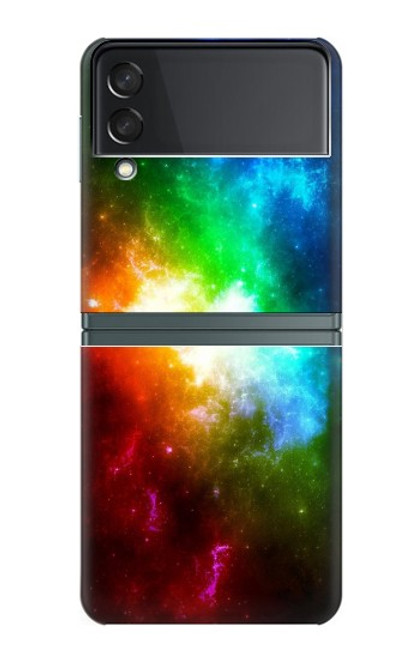 W2312 Colorful Rainbow Space Galaxy Hard Case For Samsung Galaxy Z Flip 3 5G
