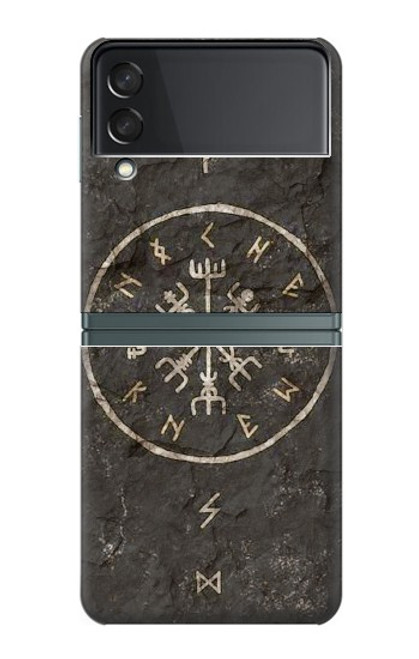 W3413 Norse Ancient Viking Symbol Hard Case For Samsung Galaxy Z Flip 3 5G