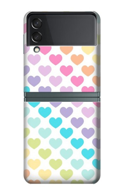 W3499 Colorful Heart Pattern Hard Case For Samsung Galaxy Z Flip 3 5G