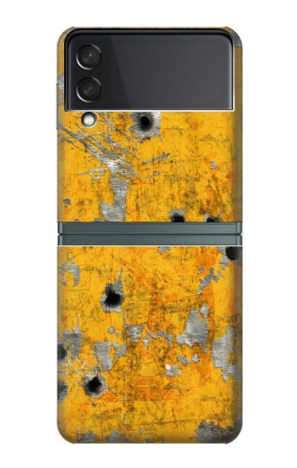 W3528 Bullet Rusting Yellow Metal Hard Case For Samsung Galaxy Z Flip 3 5G