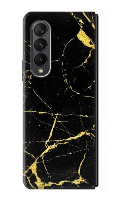 W2896 Gold Marble Graphic Printed Hard Case For Samsung Galaxy Z Fold 3 5G