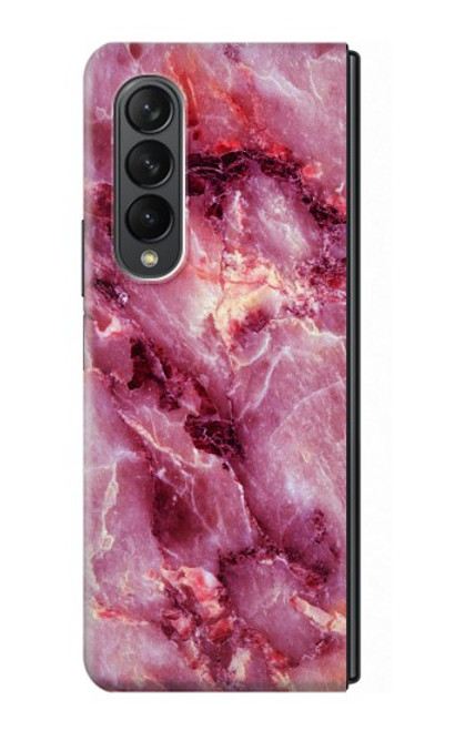 W3052 Pink Marble Graphic Printed Hard Case For Samsung Galaxy Z Fold 3 5G