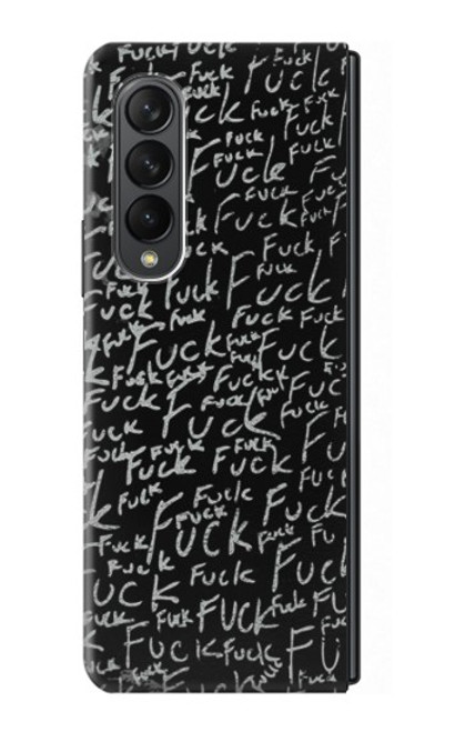 W3478 Funny Words Blackboard Hard Case For Samsung Galaxy Z Fold 3 5G