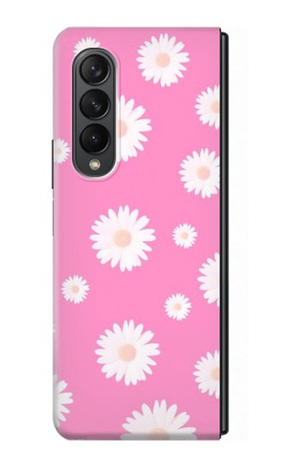 W3500 Pink Floral Pattern Hard Case For Samsung Galaxy Z Fold 3 5G