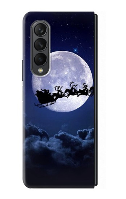 W3508 Xmas Santa Moon Hard Case For Samsung Galaxy Z Fold 3 5G