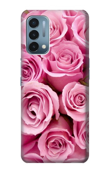 W2943 Pink Rose Funda Carcasa Case y Caso Del Tirón Funda para OnePlus Nord N200 5G