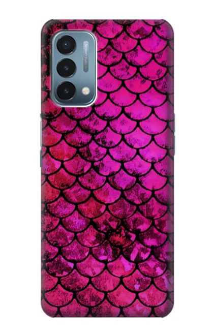 W3051 Pink Mermaid Fish Scale Funda Carcasa Case y Caso Del Tirón Funda para OnePlus Nord N200 5G