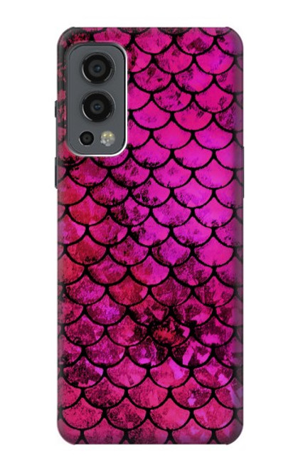 W3051 Pink Mermaid Fish Scale Funda Carcasa Case y Caso Del Tirón Funda para OnePlus Nord 2 5G