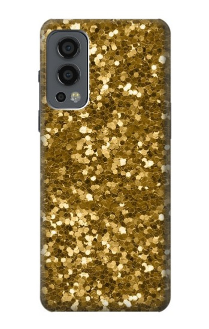 W3388 Gold Glitter Graphic Print Funda Carcasa Case y Caso Del Tirón Funda para OnePlus Nord 2 5G