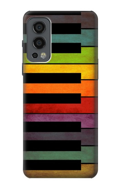 W3451 Colorful Piano Funda Carcasa Case y Caso Del Tirón Funda para OnePlus Nord 2 5G