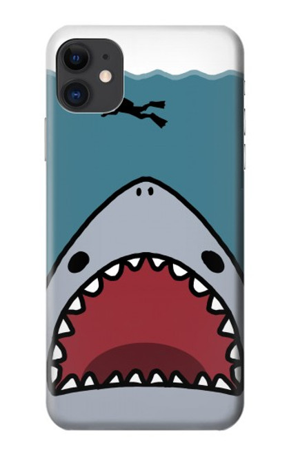 W3825 Cartoon Shark Sea Diving Funda Carcasa Case y Caso Del Tirón Funda para iPhone 11