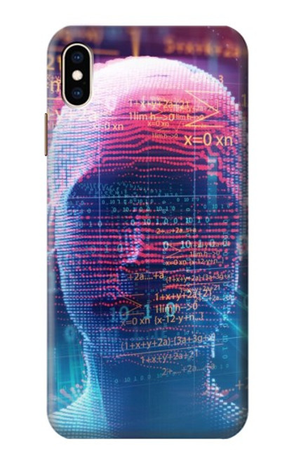 W3800 Digital Human Face Funda Carcasa Case y Caso Del Tirón Funda para iPhone XS Max