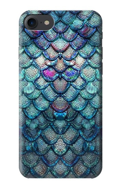 W3809 Mermaid Fish Scale Funda Carcasa Case y Caso Del Tirón Funda para iPhone 7, iPhone 8, iPhone SE (2020) (2022)