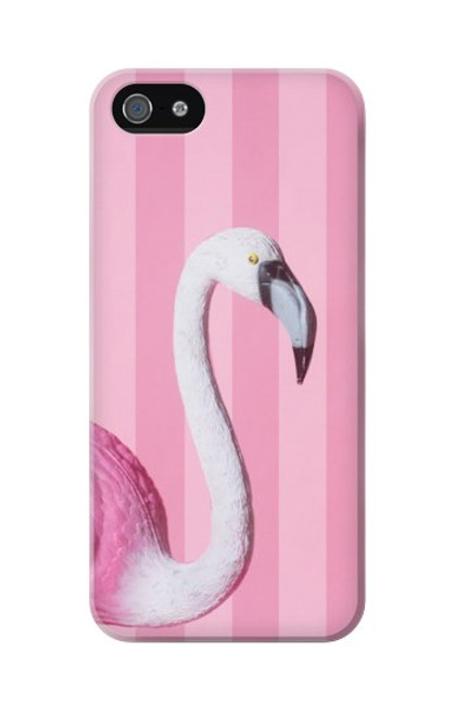 W3805 Flamingo Pink Pastel Funda Carcasa Case y Caso Del Tirón Funda para iPhone 5 5S SE