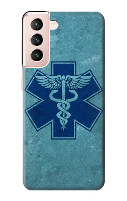 W3824 Caduceus Medical Symbol Funda Carcasa Case y Caso Del Tirón Funda para Samsung Galaxy S21 5G