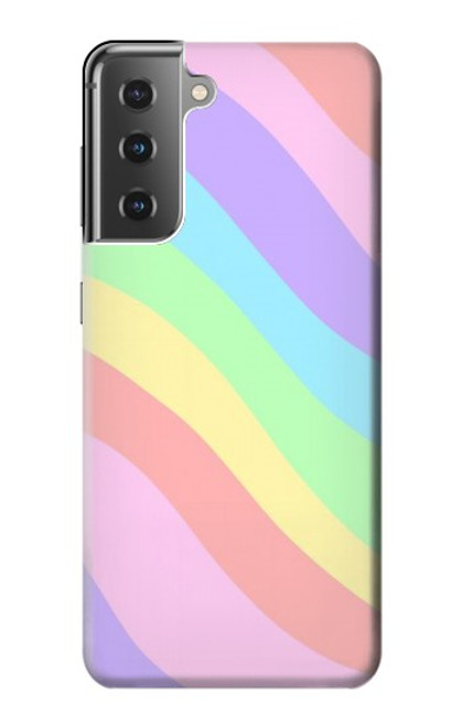 W3810 Pastel Unicorn Summer Wave Funda Carcasa Case y Caso Del Tirón Funda para Samsung Galaxy S21 Plus 5G, Galaxy S21+ 5G
