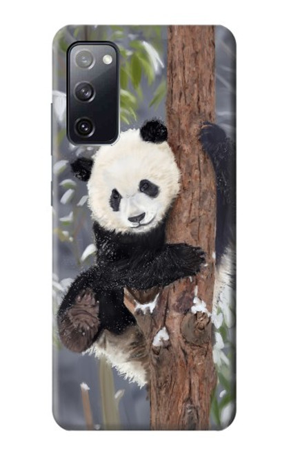 W3793 Cute Baby Panda Snow Painting Funda Carcasa Case y Caso Del Tirón Funda para Samsung Galaxy S20 FE
