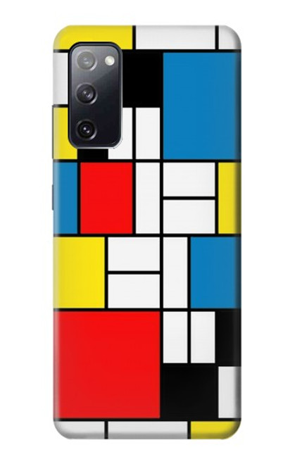 W3814 Piet Mondrian Line Art Composition Funda Carcasa Case y Caso Del Tirón Funda para Samsung Galaxy S20 FE