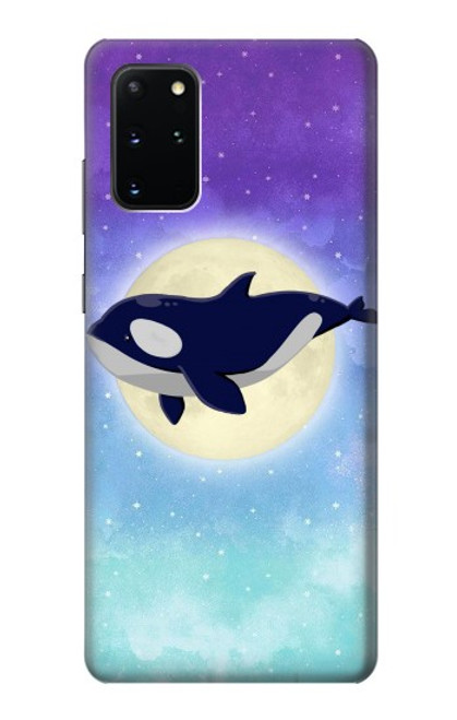 W3807 Killer Whale Orca Moon Pastel Fantasy Funda Carcasa Case y Caso Del Tirón Funda para Samsung Galaxy S20 Plus, Galaxy S20+