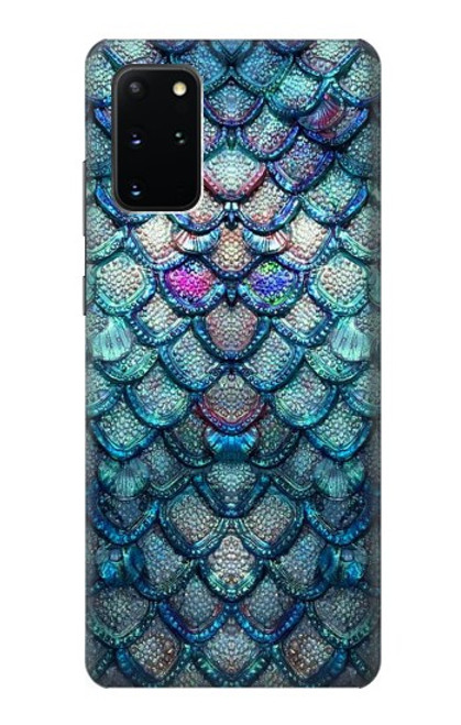 W3809 Mermaid Fish Scale Funda Carcasa Case y Caso Del Tirón Funda para Samsung Galaxy S20 Plus, Galaxy S20+