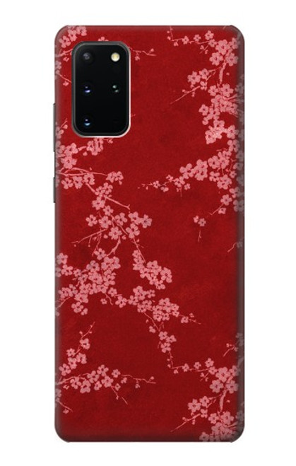 W3817 Red Floral Cherry blossom Pattern Funda Carcasa Case y Caso Del Tirón Funda para Samsung Galaxy S20 Plus, Galaxy S20+