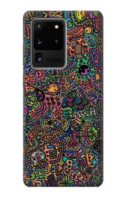 W3815 Psychedelic Art Funda Carcasa Case y Caso Del Tirón Funda para Samsung Galaxy S20 Ultra