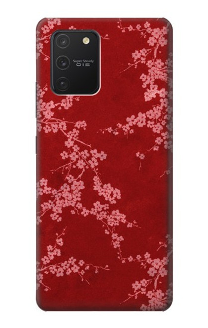 W3817 Red Floral Cherry blossom Pattern Funda Carcasa Case y Caso Del Tirón Funda para Samsung Galaxy S10 Lite