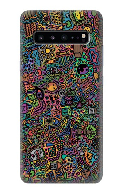 W3815 Psychedelic Art Funda Carcasa Case y Caso Del Tirón Funda para Samsung Galaxy S10 5G