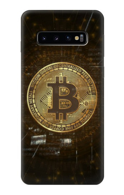 W3798 Cryptocurrency Bitcoin Funda Carcasa Case y Caso Del Tirón Funda para Samsung Galaxy S10