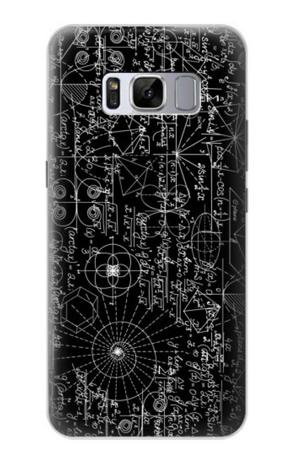 W3808 Mathematics Blackboard Funda Carcasa Case y Caso Del Tirón Funda para Samsung Galaxy S8