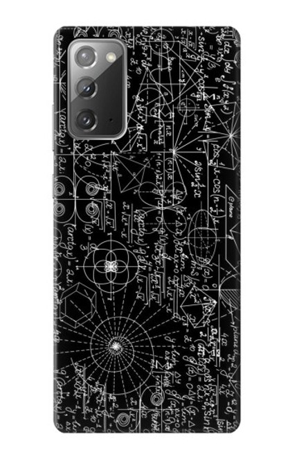 W3808 Mathematics Blackboard Funda Carcasa Case y Caso Del Tirón Funda para Samsung Galaxy Note 20