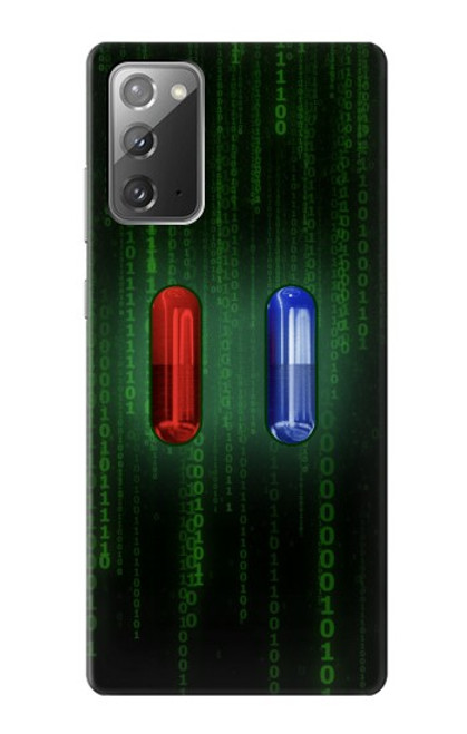 W3816 Red Pill Blue Pill Capsule Funda Carcasa Case y Caso Del Tirón Funda para Samsung Galaxy Note 20