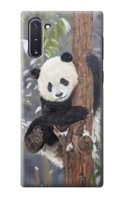 W3793 Cute Baby Panda Snow Painting Funda Carcasa Case y Caso Del Tirón Funda para Samsung Galaxy Note 10
