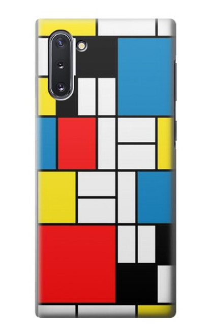 W3814 Piet Mondrian Line Art Composition Funda Carcasa Case y Caso Del Tirón Funda para Samsung Galaxy Note 10