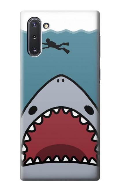 W3825 Cartoon Shark Sea Diving Funda Carcasa Case y Caso Del Tirón Funda para Samsung Galaxy Note 10