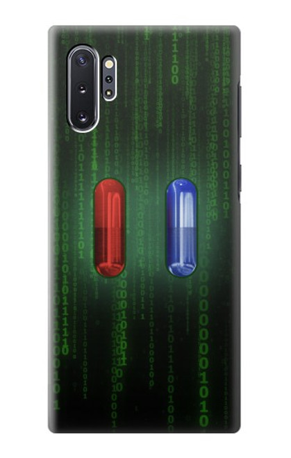 W3816 Red Pill Blue Pill Capsule Funda Carcasa Case y Caso Del Tirón Funda para Samsung Galaxy Note 10 Plus