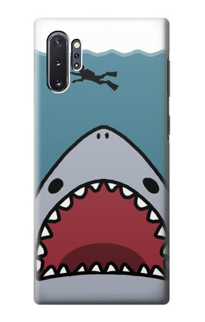 W3825 Cartoon Shark Sea Diving Funda Carcasa Case y Caso Del Tirón Funda para Samsung Galaxy Note 10 Plus