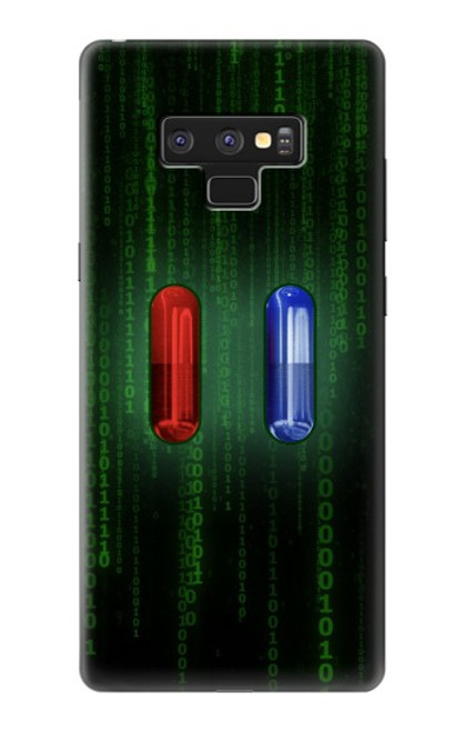 W3816 Red Pill Blue Pill Capsule Funda Carcasa Case y Caso Del Tirón Funda para Note 9 Samsung Galaxy Note9