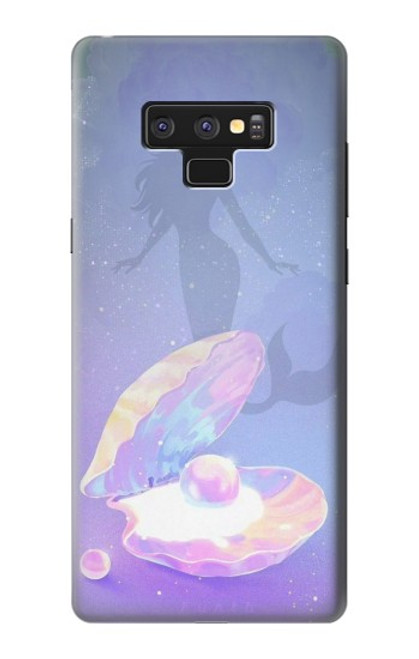 W3823 Beauty Pearl Mermaid Funda Carcasa Case y Caso Del Tirón Funda para Note 9 Samsung Galaxy Note9