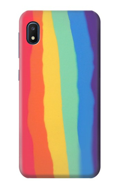 W3799 Cute Vertical Watercolor Rainbow Funda Carcasa Case y Caso Del Tirón Funda para Samsung Galaxy A10e