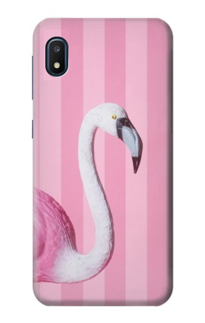 W3805 Flamingo Pink Pastel Funda Carcasa Case y Caso Del Tirón Funda para Samsung Galaxy A10e