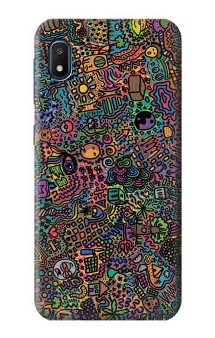 W3815 Psychedelic Art Funda Carcasa Case y Caso Del Tirón Funda para Samsung Galaxy A10e