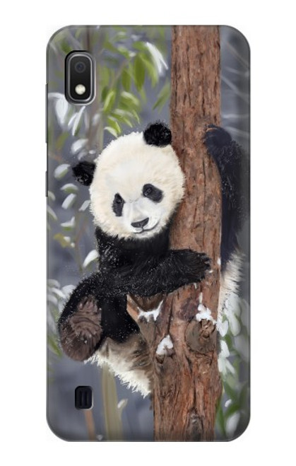 W3793 Cute Baby Panda Snow Painting Funda Carcasa Case y Caso Del Tirón Funda para Samsung Galaxy A10