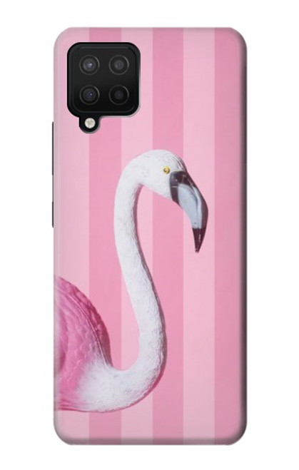W3805 Flamingo Pink Pastel Funda Carcasa Case y Caso Del Tirón Funda para Samsung Galaxy A12