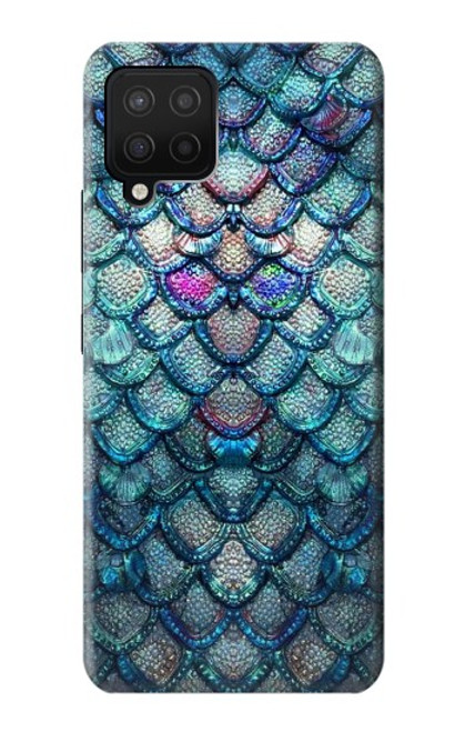 W3809 Mermaid Fish Scale Funda Carcasa Case y Caso Del Tirón Funda para Samsung Galaxy A12