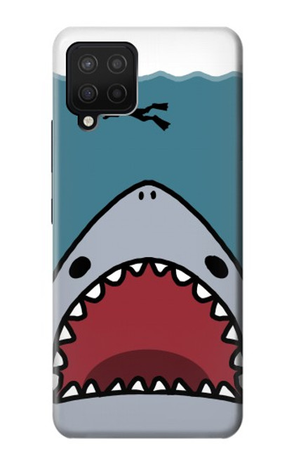 W3825 Cartoon Shark Sea Diving Funda Carcasa Case y Caso Del Tirón Funda para Samsung Galaxy A12